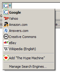 La caja de búsqueda de Firefox 3 se da cuenta de que un sitio ofrece un formulario de búsqueda y nos permite añadirlo a los buscadores del navegador