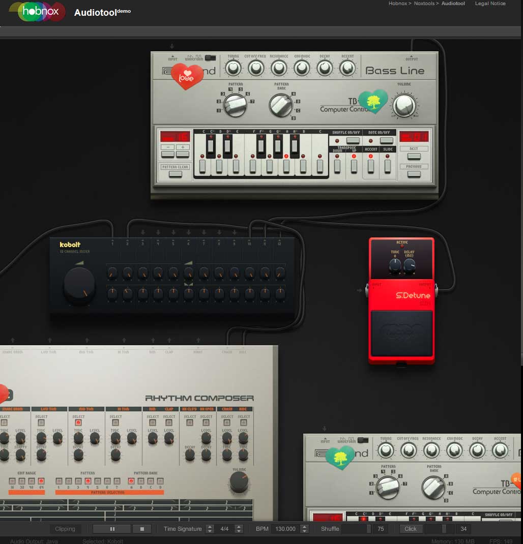 Captura de pantalla de Hobnox Audiotool