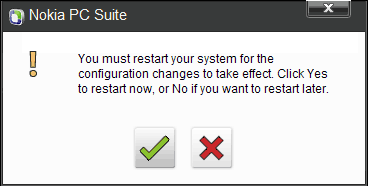 Error de diseño en un instalador de Nokia, que pide que hahas click en 'yes' o 'no', pero solo ofrece dos botones gráficos en que hacer click