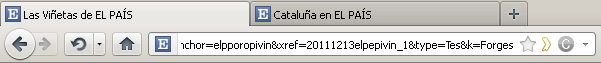 Captura de pantalla de una URL de El País, del estilo elpppopropivin&xref=20111212elpepevin_1&type=Tes&k=Forges